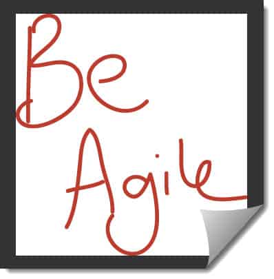 Agile sticker Agile techniques are increasingly important to project